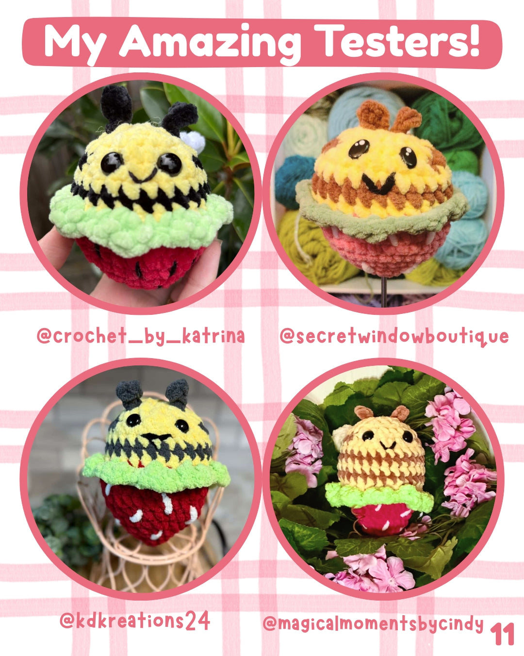 Straw-BEE-ry Crochet Pattern