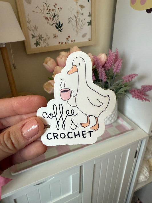 Coffee & Crochet Sticker