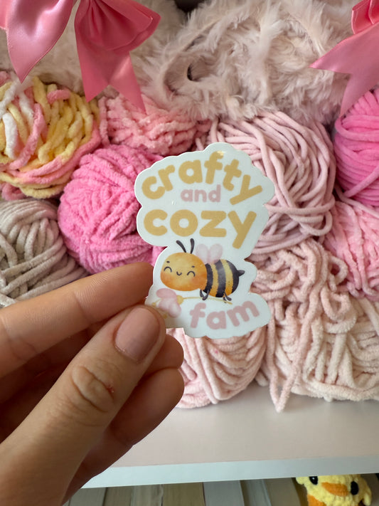 Crafty and Cozy Fam Sticker