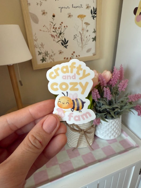 Crafty and Cozy Fam Sticker
