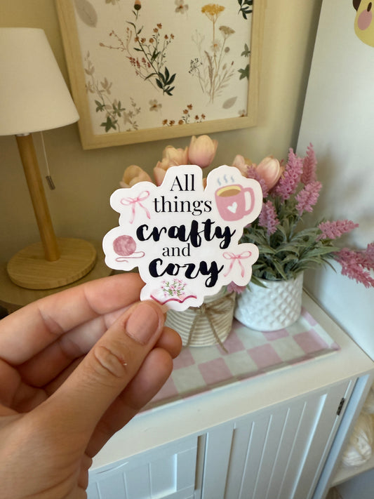 All Things Crafty and Cozy Sticker