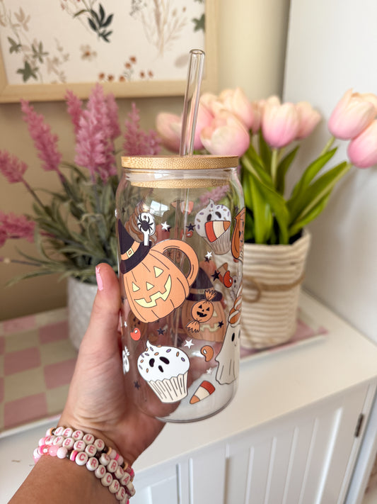 Spooky Cute Glass Tumbler