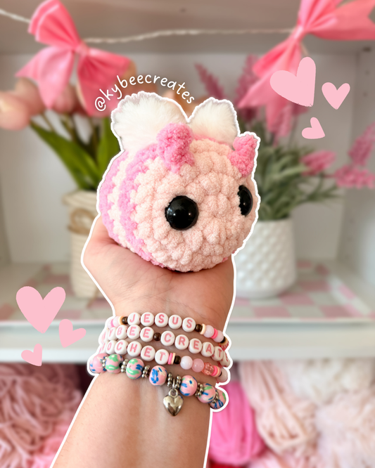 Fuzzy Pink Bee