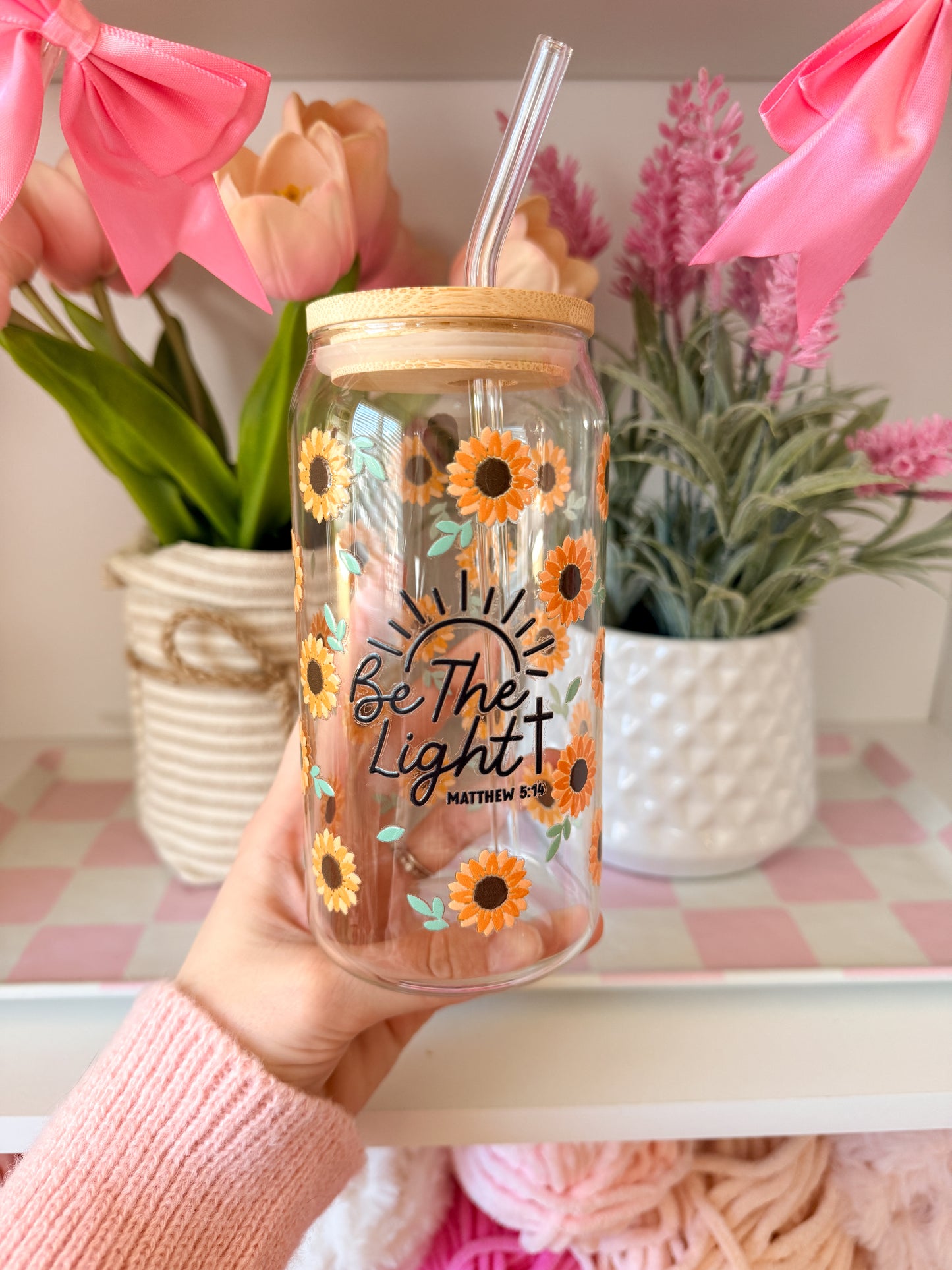 Sunflower Be The Light Tumbler