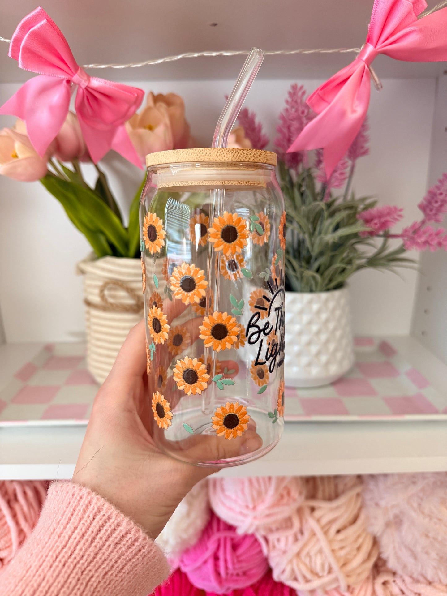 Sunflower Be The Light Tumbler