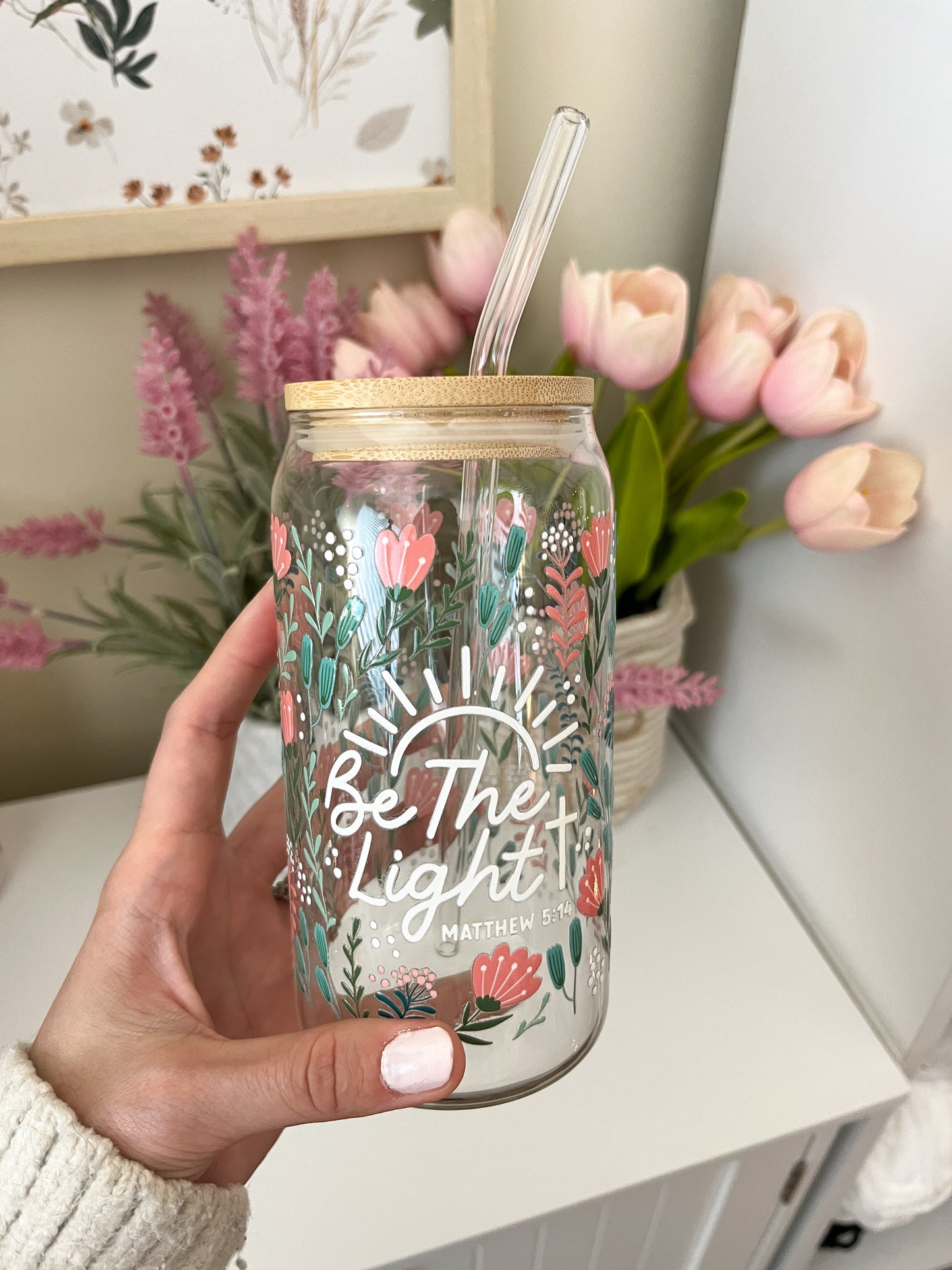 Be The Light Glass Tumbler