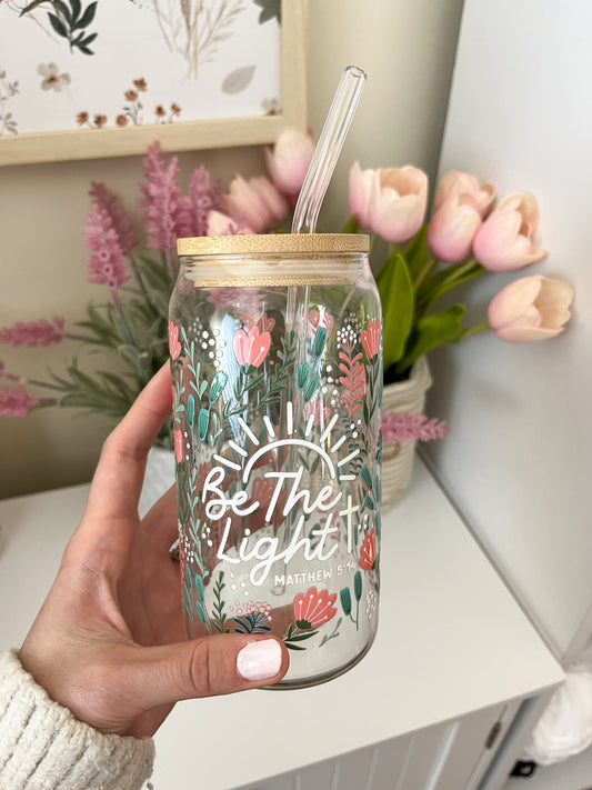 Be The Light Glass Tumbler