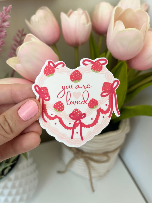 You Are Loved Cake Sticker